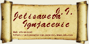Jelisaveta Ignjačević vizit kartica